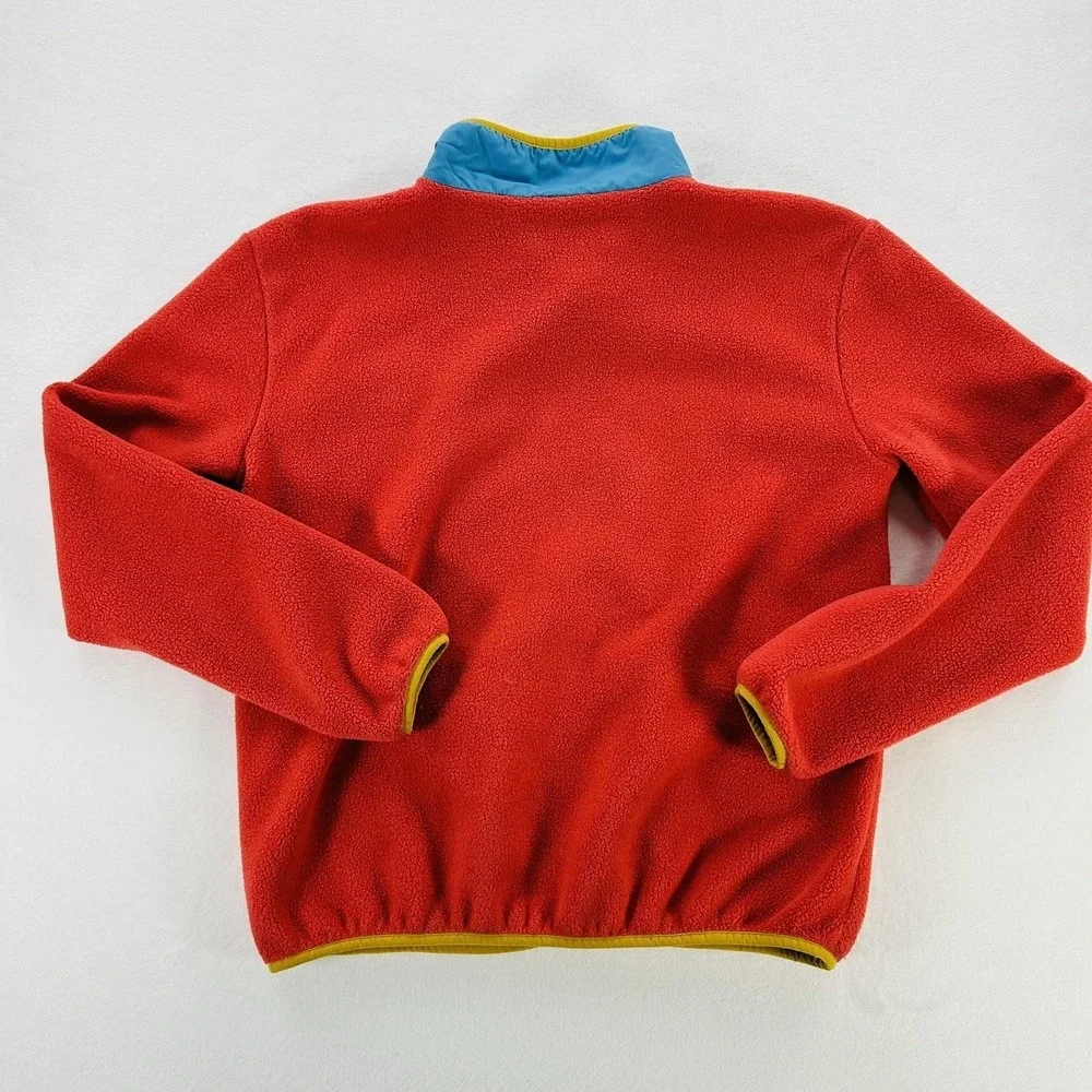 Patagonia Synchilla Fleece Jacket Kids XXL 18 Red Excellent Colorblock Zip 63520